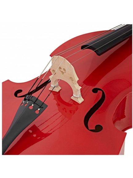 Контрабас STENTOR 1950LCRD Harlequin Rockabilly Double Bass 3/4 (Red) - зображення 3