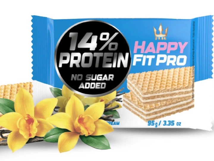 Вафли Flis Happy Fit Pro Vanilla No Sugar Added 95г - изображение 3