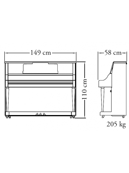 Пианино YAMAHA M2 (Satin Black Walnut) - Фото 2 Пианино YAMAHA M2 (Satin Black Walnut) - изображение 2