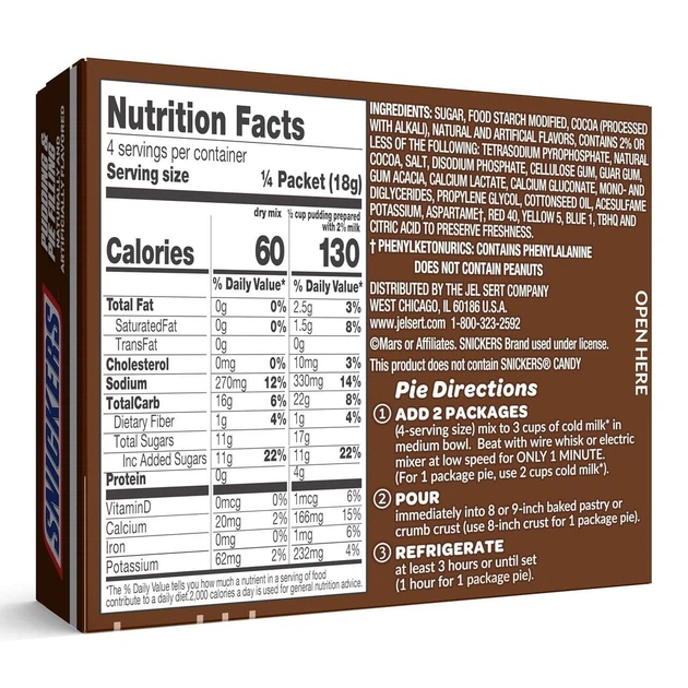Пудинг та начинка для пирогів Snickers Milk Chocolate 72.2г - зображення 3