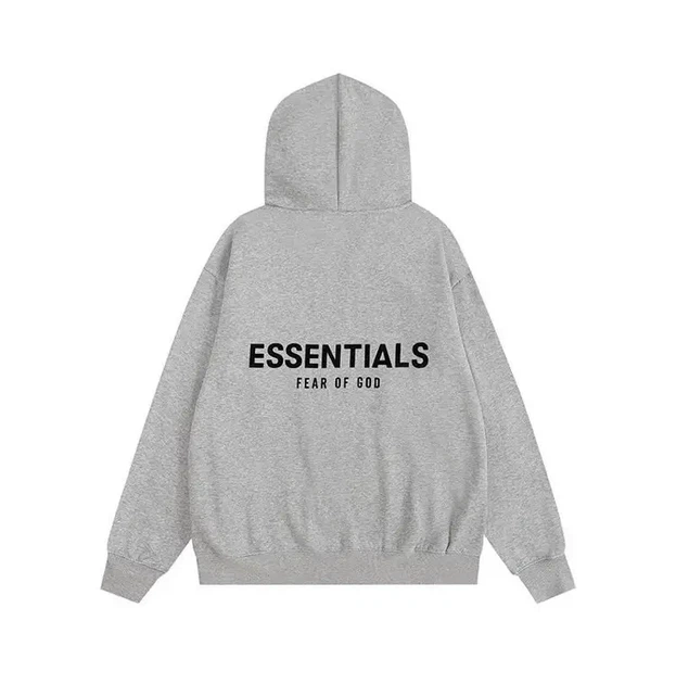 Худи Essentials Fear Of God с логотипами с двух сторон серого цвета (S). - изображение 2