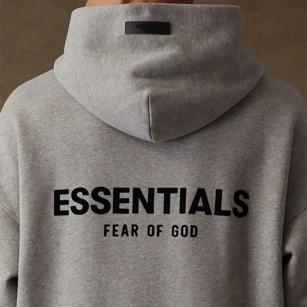 Худи Essentials Fear Of God с логотипами с двух сторон серого цвета (S). - изображение 7