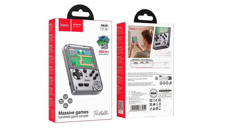 Консоль Hoco GA40 Brilliant Vertical Screen Handheld Game Console Grey - изображение 5