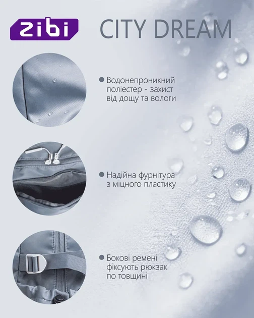 Рюкзак Zibi City Dream голубой (ZB11.0016CDB) - изображение 5