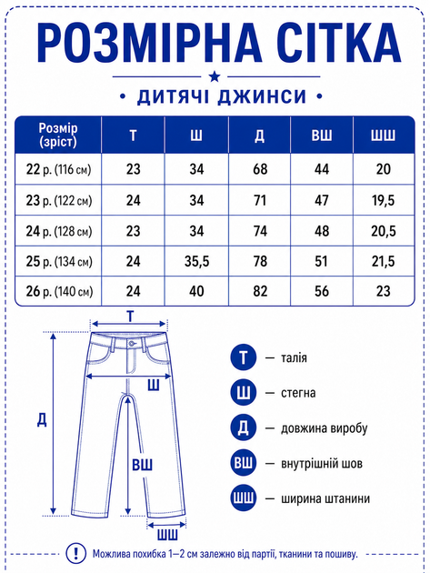 Джинсы для девочки 116-140 см прямые синие со стразами с бабочкой (65272) 116 см - изображение 3