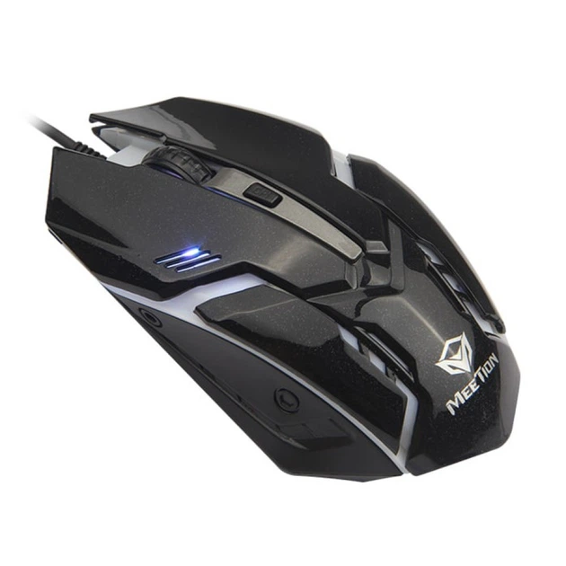 Мишка дротова Meetion M371 1600 DPI RGB чорна - зображення 6