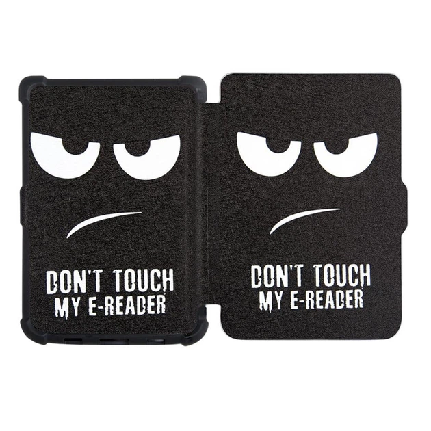 Обкладинка Premium для PocketBook 616/627/632 Do not touch Екошкіра Чорний - зображення 4
