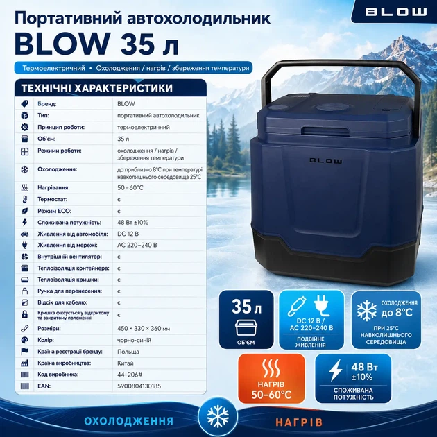 Туристический холодильник Blow 35 л - изображение 7