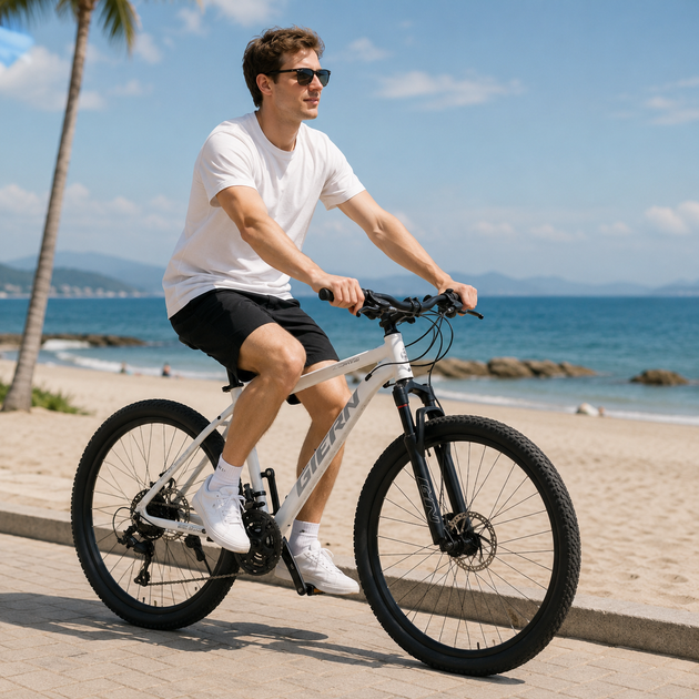 Велосипед GIEREN 8000 R29 Білий / Велосипед спортивний 24 швидкості - зображення 4