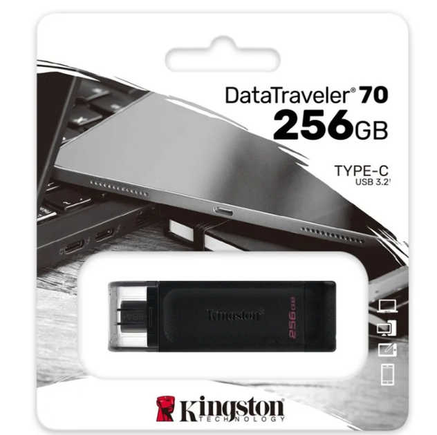 Флеш-накопичувач Kingston USB 3.2 DT 70 256GB Type-C - зображення 3