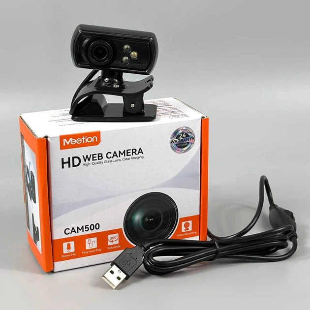 Веб камера Meetion CAM500, Wired PC Web Camera, 720p, 30FPS, USB, 1.5m, black - изображение 11