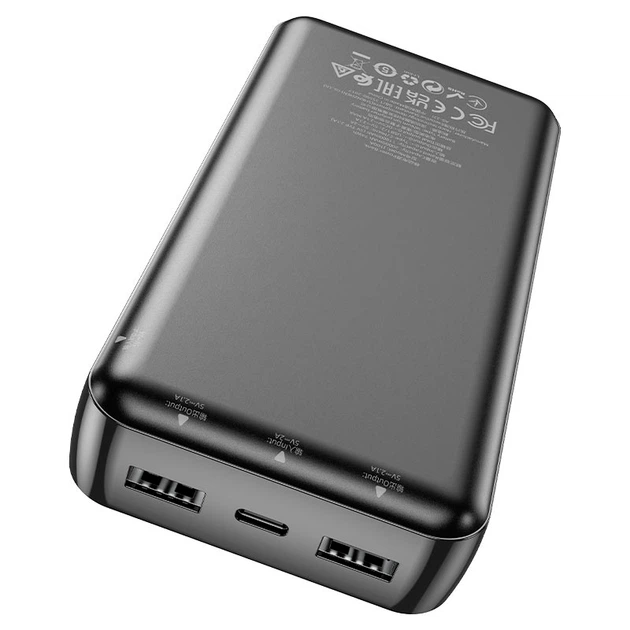Power Bank HOCO J100A 20000mAh, USB+Type-C, 2A, Black, 0.470kg, Box - изображение 4