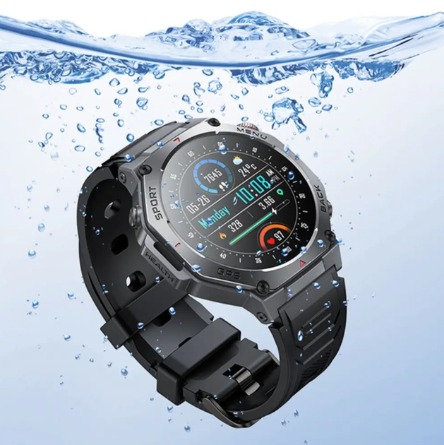Смарт часы HOCO Y37 AMOLED 1.43" GPS Bluetooth звонки 3ATM SpO₂, черные - изображение 6