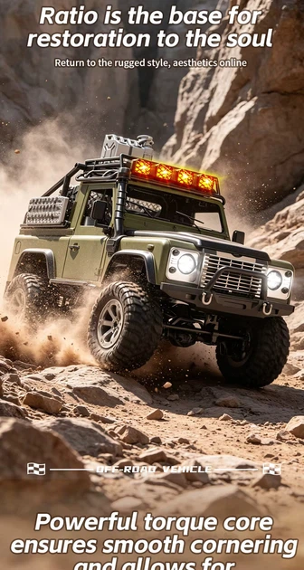 Радиоуправляемый внедорожник KFPLAN KF90 1:12 4WD с пропорциональным управлением и длительной автономностью (Желтый) - изображение 6
