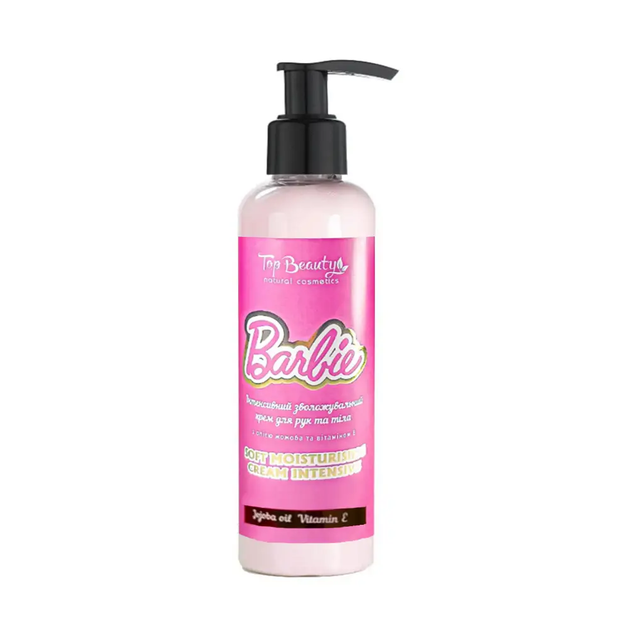 Крем для тела и рук интенсивный увлажняющий Top beauty Barbie 200 мл - Фото 1 Крем для тела и рук интенсивный увлажняющий Top beauty Barbie 200 мл - изображение 1