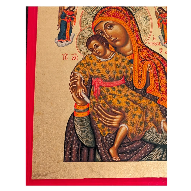 Писана Кікська ікона Божої Матері (Милостива) 16×20 см - Фото 5 Писана Кікська ікона Божої Матері (Милостива) 16×20 см - зображення 5