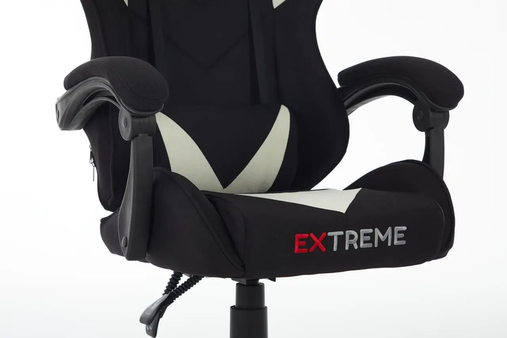 Комп'ютерне геймерське крісло з тканини EXTREME X-TR чорне з кремовими вставками - изображение 8