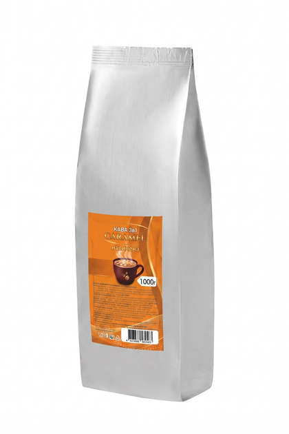 Кофе 3в1 CARAMEL 1 кг, насыщенный, для дома и офиса - Фото 1 Кофе 3в1 CARAMEL 1 кг, насыщенный, для дома и офиса - изображение 1