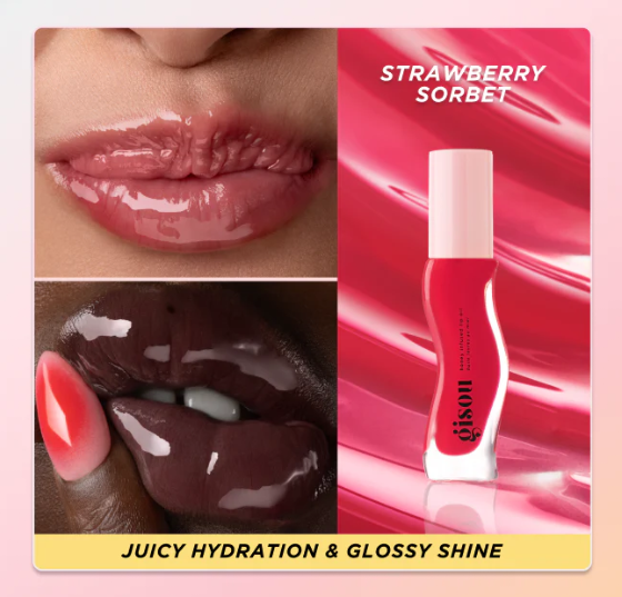 Масло для губ Gisou Honey Infused Lip Oil Strawberry Sorbet 8ml - изображение 2