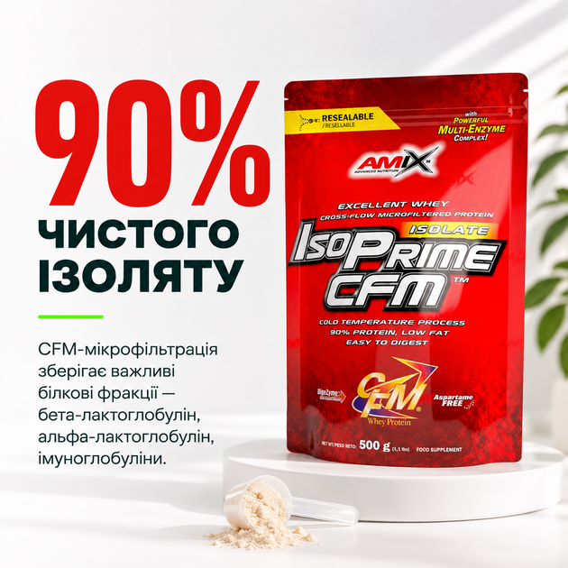 Протеїн ізолят Amix IsoPrime CFM, 500 г., Лісові ягоди - зображення 3