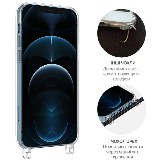 Чехол Upex Crossbody Protection Case для iPhone 14 | 13 Clear (UP120001) - Фото 3 Чехол Upex Crossbody Protection Case для iPhone 14 | 13 Clear (UP120001) - изображение 3