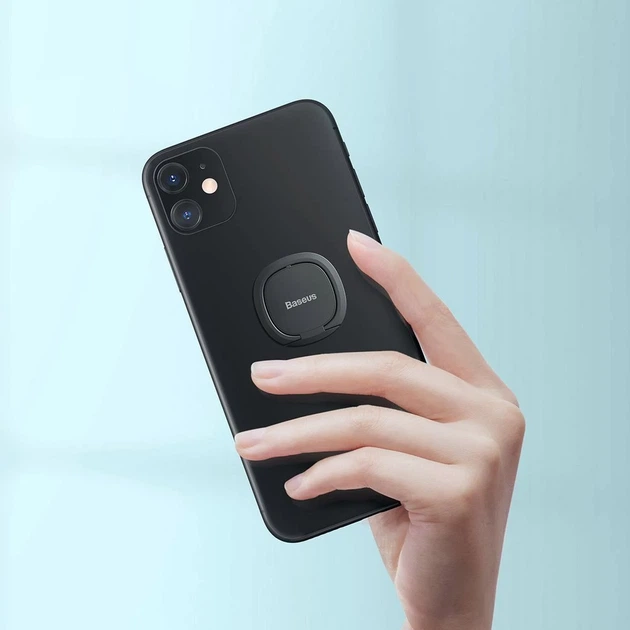 Кільце-тримач для смартфона Baseus Invisible Phone Ring Holder Grey (SUYB-0A) - Фото 6 Кільце-тримач для смартфона Baseus Invisible Phone Ring Holder Grey (SUYB-0A) - зображення 6