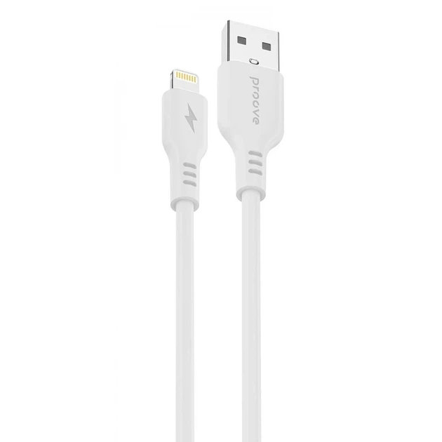 Кабель Proove Rebirth USB to Lightning 2.4A (1m) White (CCRE12001102) - Фото 1 Кабель Proove Rebirth USB to Lightning 2.4A (1m) White (CCRE12001102) - зображення 1