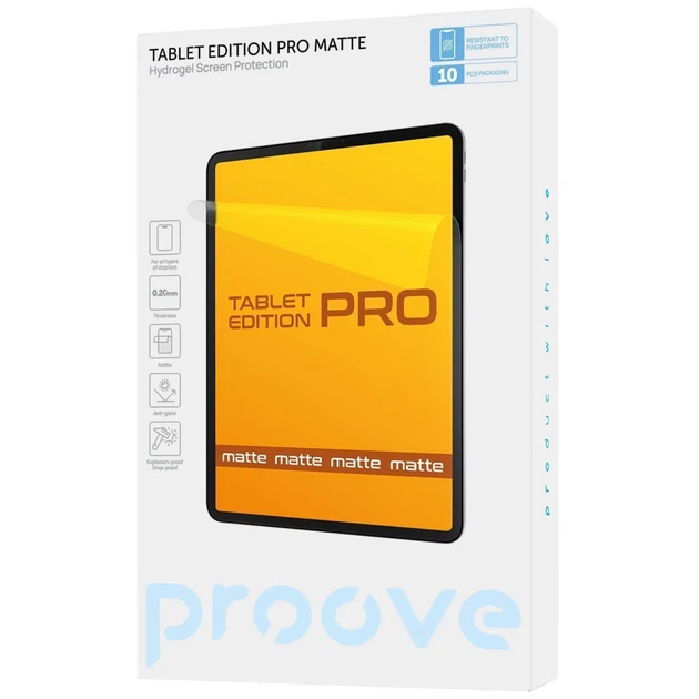 Захисна плівка Proove Hydrogel Screen Protection TABLET EDITION PRO Matte (63966) - Фото 1 Захисна плівка Proove Hydrogel Screen Protection TABLET EDITION PRO Matte (63966) - зображення 1