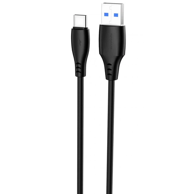 Кабель Proove Simple Silicone USB to Type-C 3A (2m) Black (CCSS15001221) - Фото 1 Кабель Proove Simple Silicone USB to Type-C 3A (2m) Black (CCSS15001221) - изображение 1