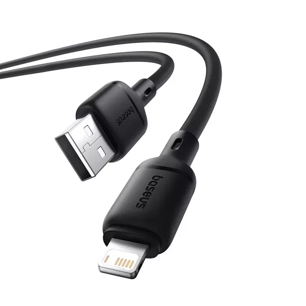 Кабель Baseus Silky Series Fast Charging Lightning 2.4A 2m Black (P10377702113-01) - Фото 3 Кабель Baseus Silky Series Fast Charging Lightning 2.4A 2m Black (P10377702113-01) - зображення 3
