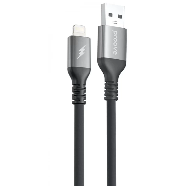 Кабель Proove ReGen Silicone USB to Lightning 2.4A (1m) Black (CCRS12001101) - Фото 1 Кабель Proove ReGen Silicone USB to Lightning 2.4A (1m) Black (CCRS12001101) - зображення 1