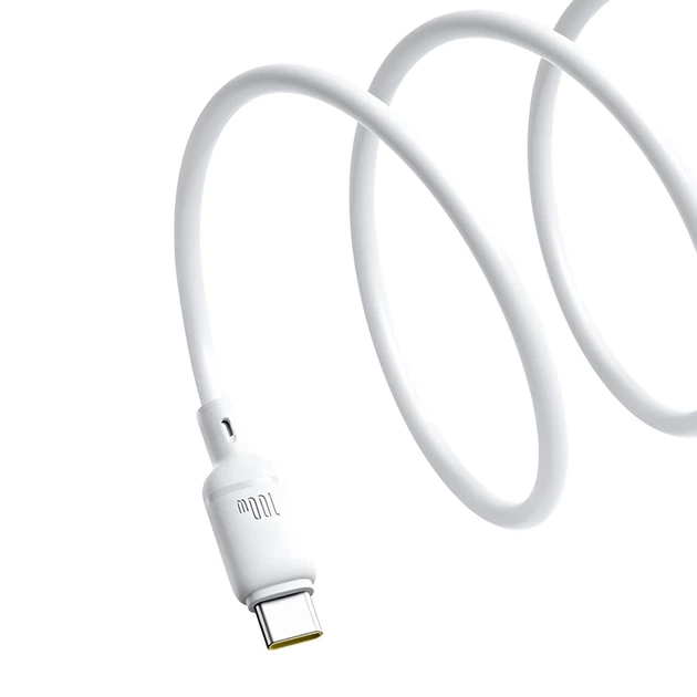 Кабель Baseus Silky Series USB-A to USB-C 100W 1 m White (P10377703213-00) - зображення 3