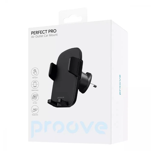 Автотримач Proove Perfect Pro Air Outlet Car Mount Black (CHPP00000001) - Фото 5 Автотримач Proove Perfect Pro Air Outlet Car Mount Black (CHPP00000001) - зображення 5
