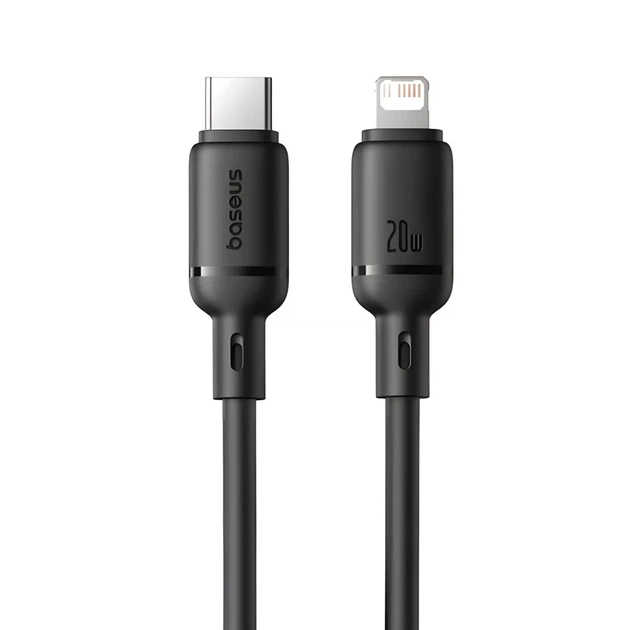 Кабель Baseus Silky Series USB-C to Lightning 20W 2 m Black (P10377700113-01) - Фото 1 Кабель Baseus Silky Series USB-C to Lightning 20W 2 m Black (P10377700113-01) - изображение 1
