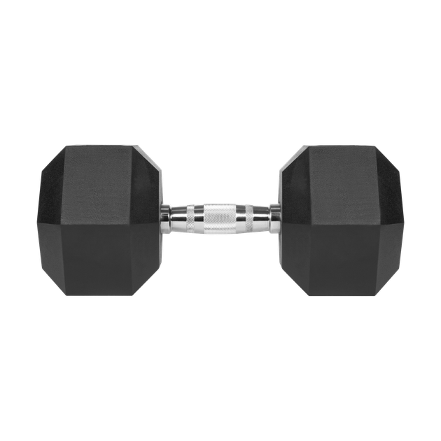 Гантель Rebel HEX 25 кг чавунна з гумовим покриттям, шестигранна - изображение 2