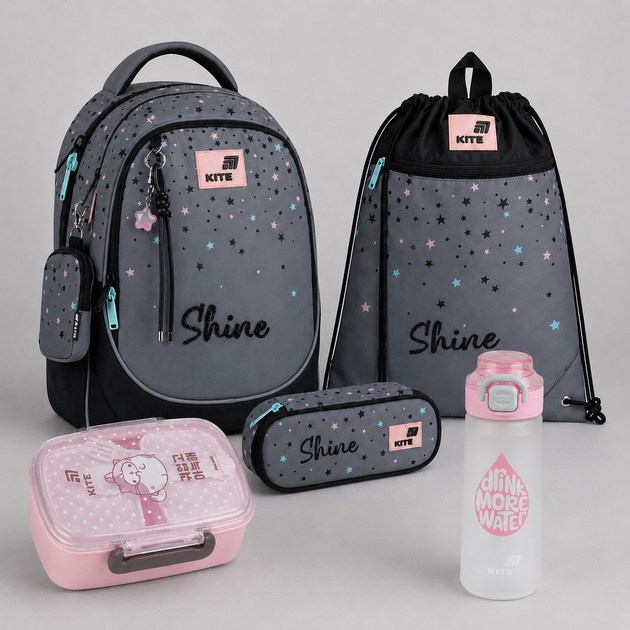 Шкільний набір Kite Education Shine SET_K26-700M-2 (рюкзак, пенал, сумка) - зображення 8