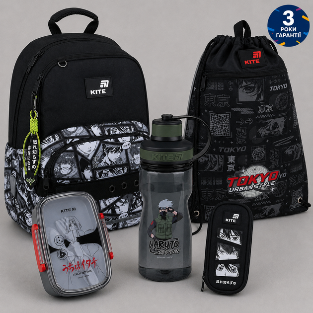 Шкільний набір Kite Education Anime Boy SET_K26-585M-5 (рюкзак, пенал, сумка) - зображення 8