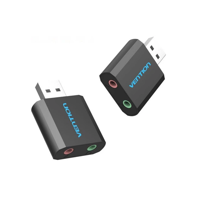 Звуковая плата Vention Audio USB 2х3,5mm jack Metal (VAB-S17-B) - изображение 3