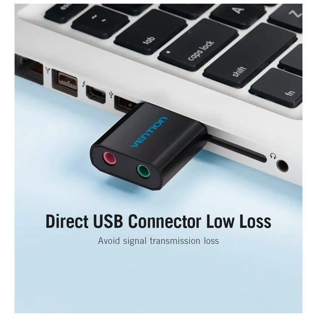 Звуковая плата Vention Audio USB 2х3,5mm jack Metal (VAB-S17-B) - изображение 7