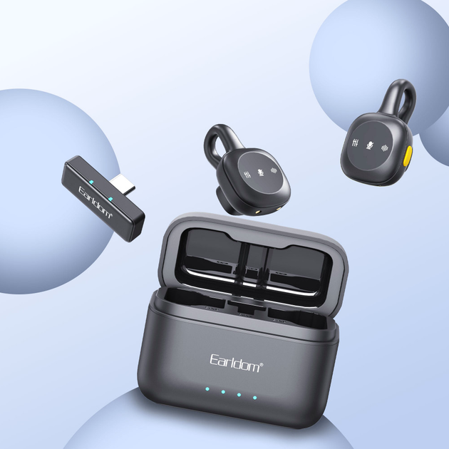 Беспроводной микрофон для телефона с USB зарядкой Earldom ET-MC18 - Фото 2 Беспроводной микрофон для телефона с USB зарядкой Earldom ET-MC18 - изображение 2