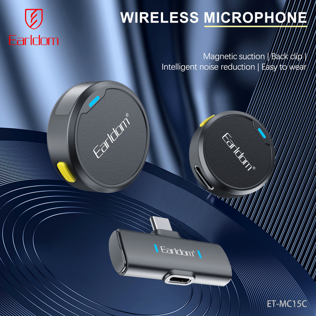 Беспроводной микрофон USB C для телефона Earldom ET-MC15C - изображение 10