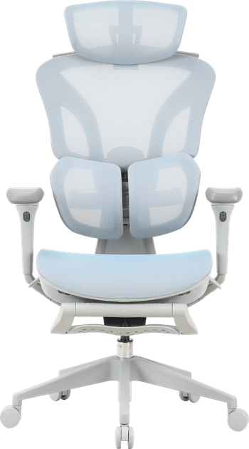 Крісло офісне OfficePro Elite OC950GLB Gray/Light Blue - зображення 2
