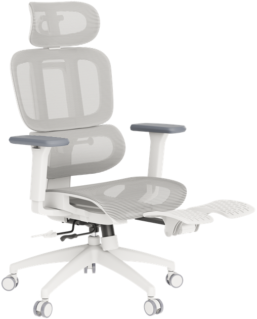 Крісло офісне OfficePro Skyline OC750-W-LG-LG - изображение 3