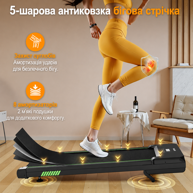 Бігова доріжка з автоматичним нахилом AKLUER TW140L Walking Treadmill - зображення 3