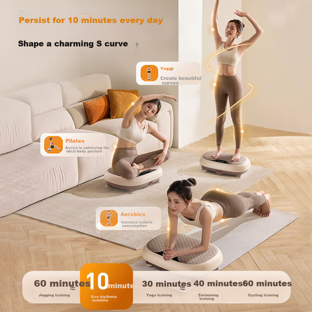 Вибрационная платформа-массажер для похудения Philips FIT3501S Creamy White - изображение 3