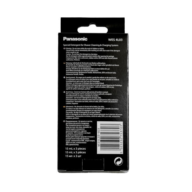 Касета миючого засобу для електробритв Panasonic WES4L03-803 - Фото 3 Касета миючого засобу для електробритв Panasonic WES4L03-803 - изображение 3