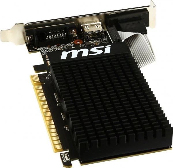 Видеокарта gf gt 710 2gb gddr3 msi (gt 710 2gd3h lp) - зображення 3