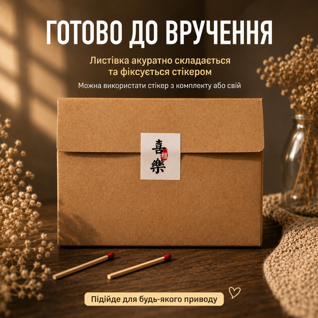 Открытка сгорающая 10,5*10,5 см коричневый, поздравление на праздник, с днем рождения - изображение 6