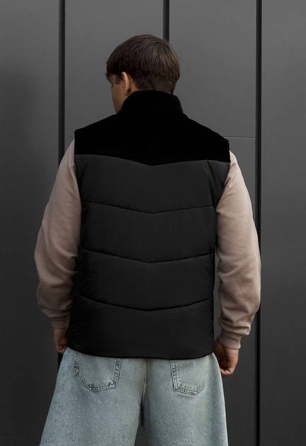 Мужская Жилетка Стаф Черная Кожаная Однотонная Staff Pu Black S (402957) - изображение 2