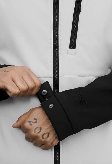 Мужская куртка демисезонная стаф черная светло серая soft shell Staff black & light gray S (402751) - Фото 5 Мужская куртка демисезонная стаф черная светло серая soft shell Staff black & light gray S (402751) - изображение 5